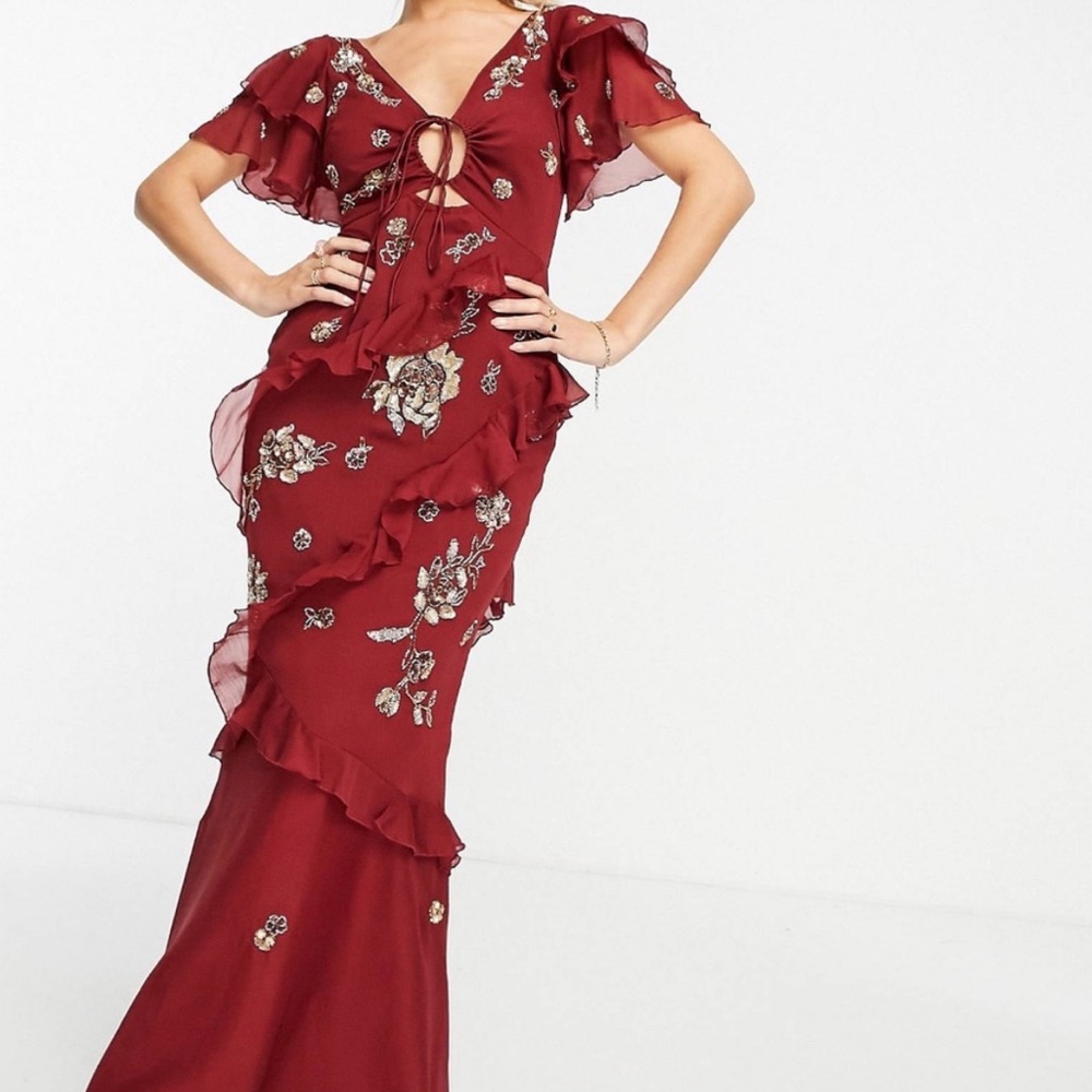 ASOS DESIGN embellished gown prom wedding bridesmaid dress